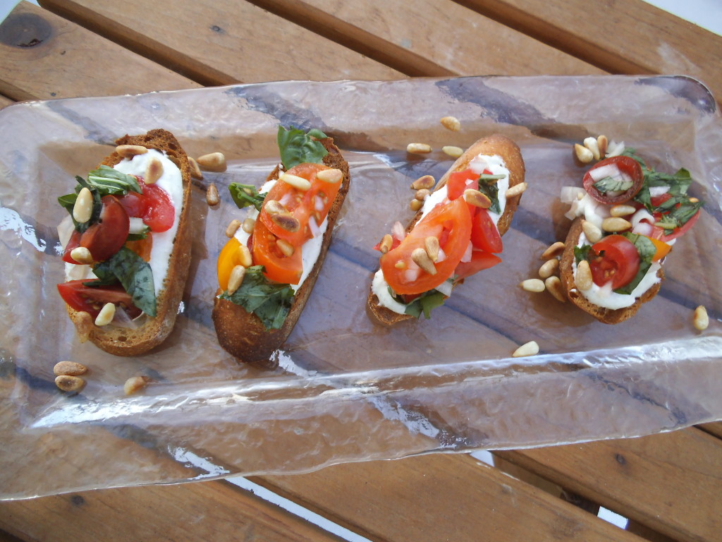 Tomato Crostini with Whipped Feta