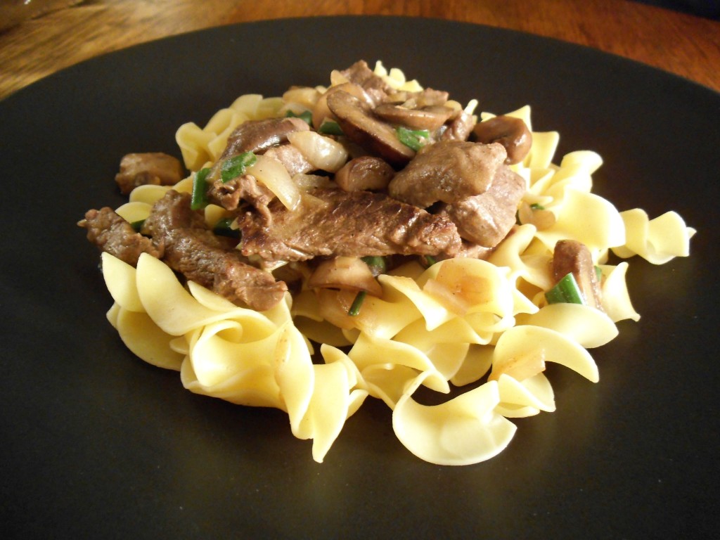 Lightened Up Beef Stroganoff