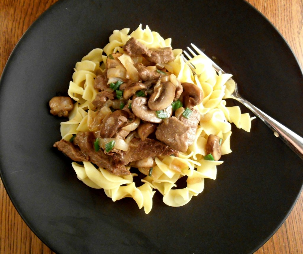 Lightened Up Beef Stroganoff