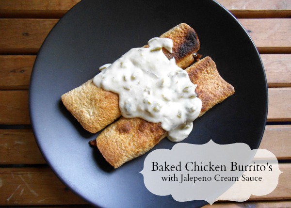 Baked Chicken Burritos With Jalepeno Cream Sauce 1856