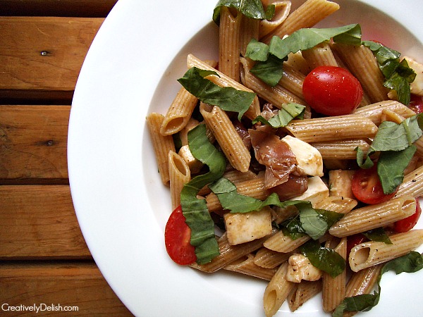 Caprese Penne with Prosciutto