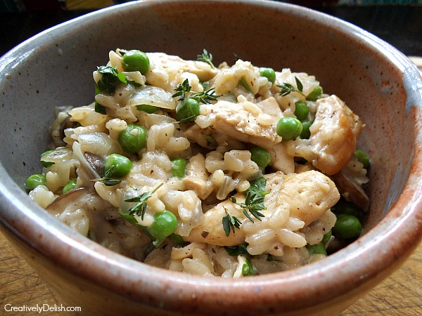 Chicken And Pea Risotto - Daisies & Pie