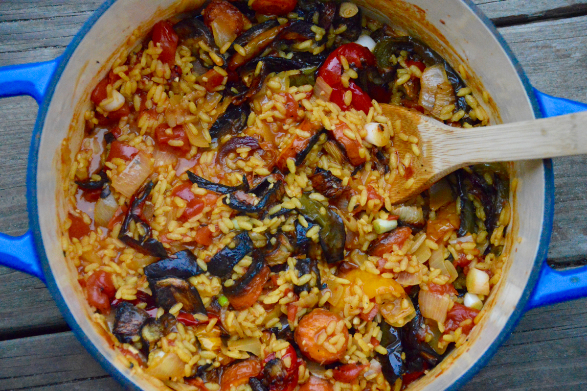 Roasted Vegetable Paella - Creatively Delish