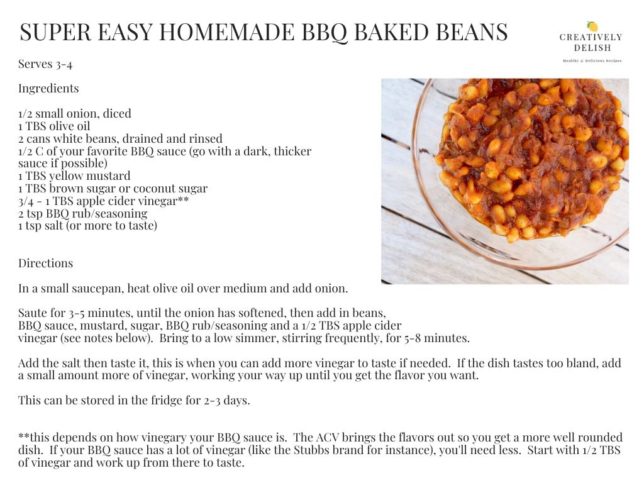 Super Easy Homemade Bbq Baked Beans (v) - Creatively Delish