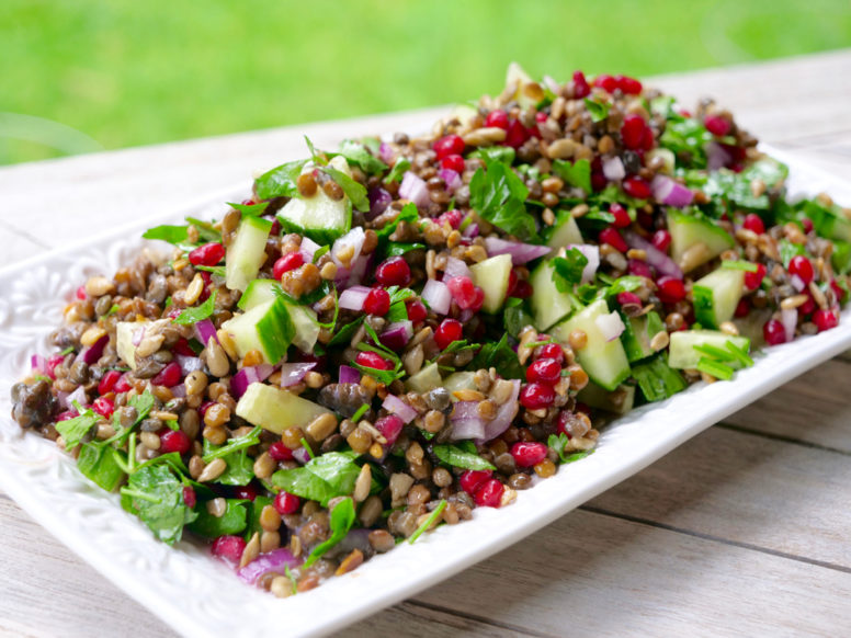 Pomegranate Lentil Salad (GF) - Creatively Delish